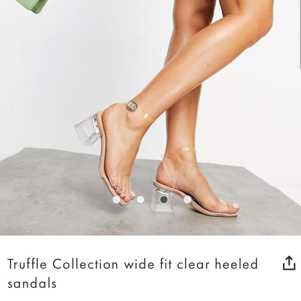 ASOS nude clear strap sandals